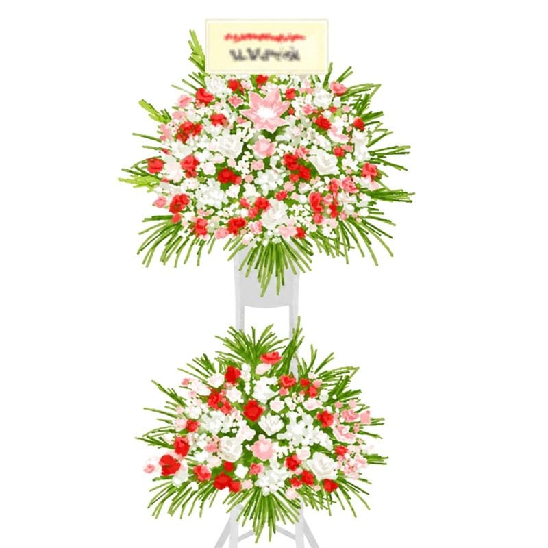 商品サムネイル: 【風水フラワー】恋愛運アップ スタンド花2段 25,000円