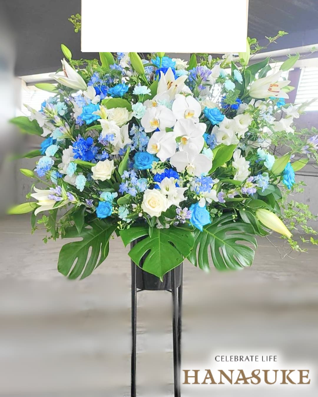 胡蝶蘭入りスタンド花1段 30000円 | 誕生日祝い（個人） | 【花助】祝