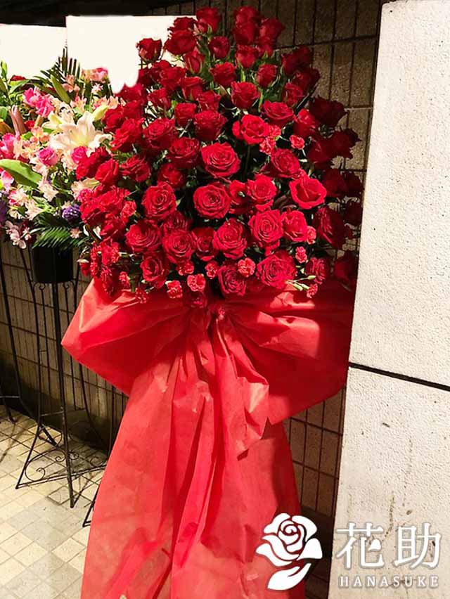 フラワーツリースタンド花 1段【ロングリボン付き】 35000円