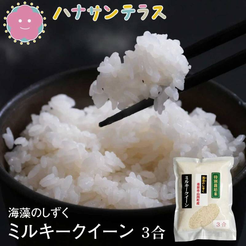 令和7年産 米  450g  ミルキークイーン 特別栽培米 白米 精米 海藻 肥料 海藻のしずく 岐阜県産 少量 お試し ポイント消化  高食味 おいしいお米 送料無料