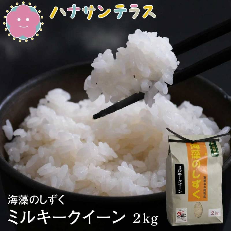 新米】令和7年産 米 2kg ミルキークイーン 特別栽培米 白米 精米 海藻