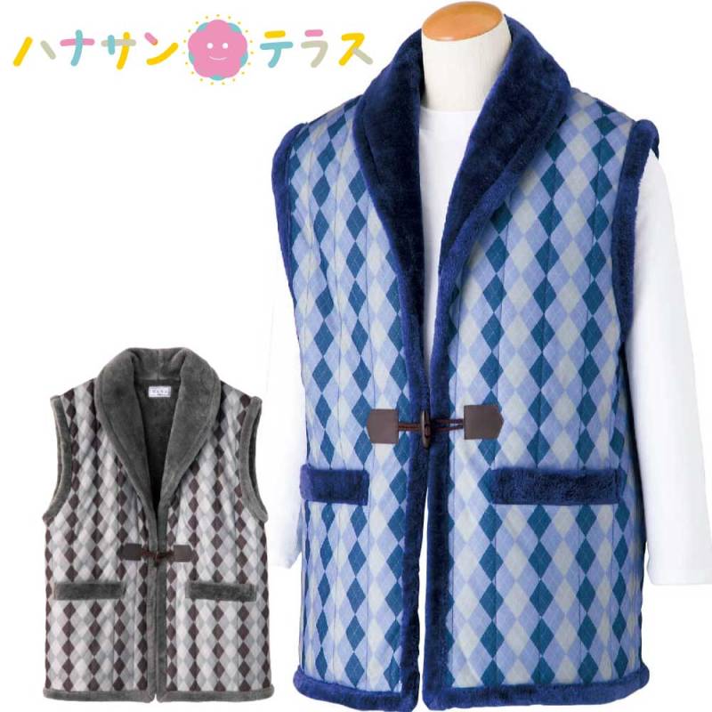 裏ボア中わた入りマイヤーポンチョ 紳士用 M L