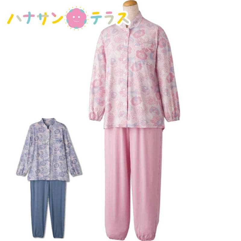 のびのびストレッチホックパジャマ S M L LL 乾燥機OK 婦人 NOBI AID