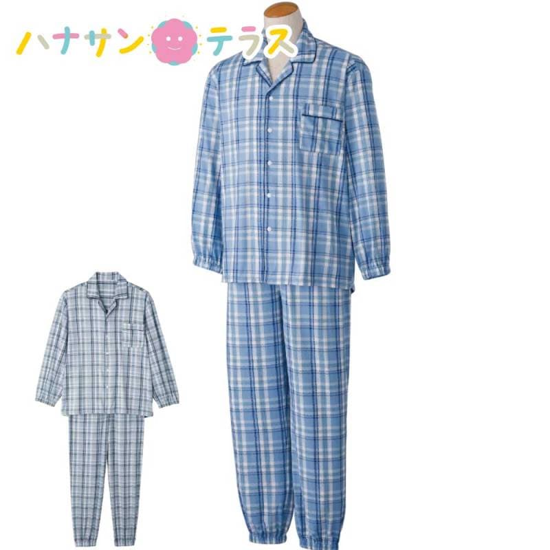 のびのびストレッチホックパジャマ S M L LL 乾燥機OK 紳士 NOBI AID