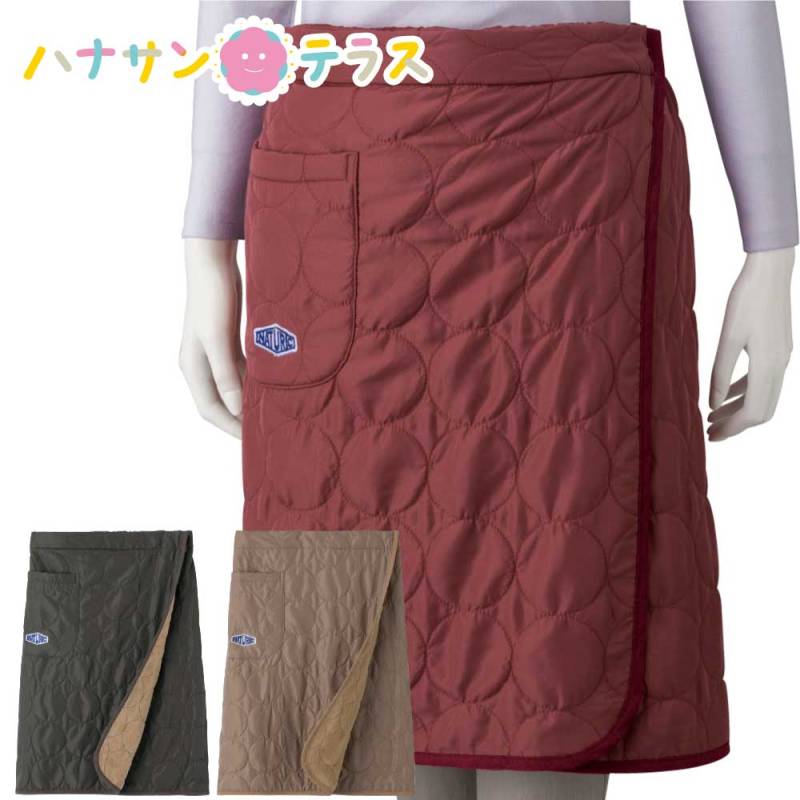 キルト裏ボア巻きスカート M～L