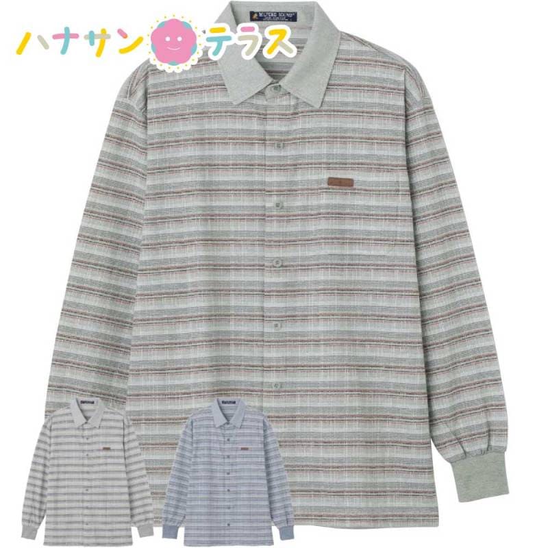 麻混ワンタッチテープニットシャツ