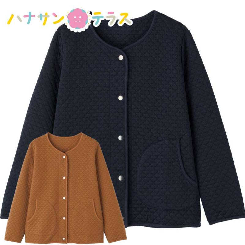 カット格子柄キルトジャケット M L LL 婦人