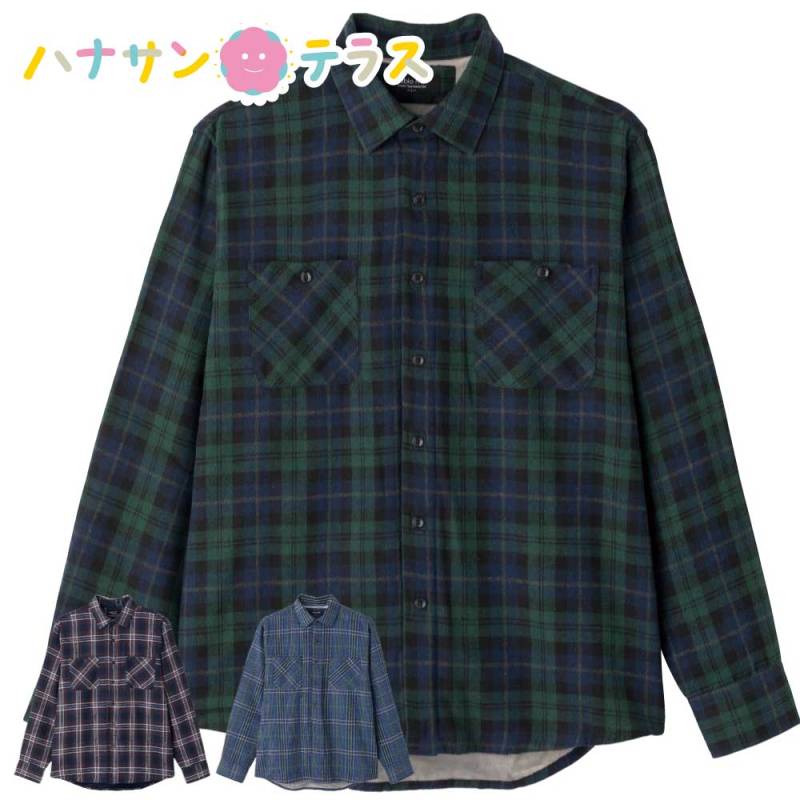 裏ベロアワンタッチテープシャツ M L 紳士