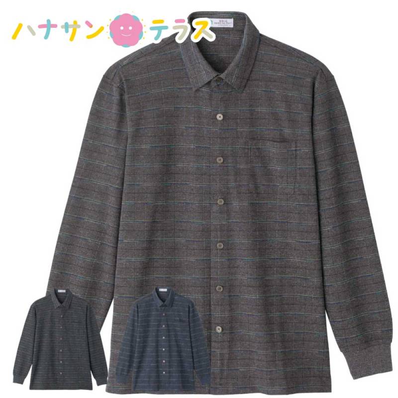 綿混ワンタッチテープニットシャツ M L 紳士