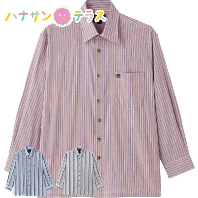 しじら袖丈ぴったりシャツ Ｍ・Ｌ・ＬＬ メンズ 紳士 用