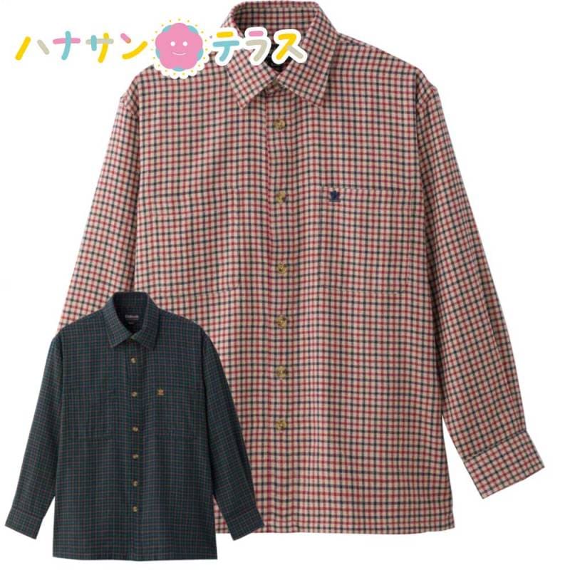 両面起毛袖丈ぴったりシャツ M L LL メンズ 紳士 用