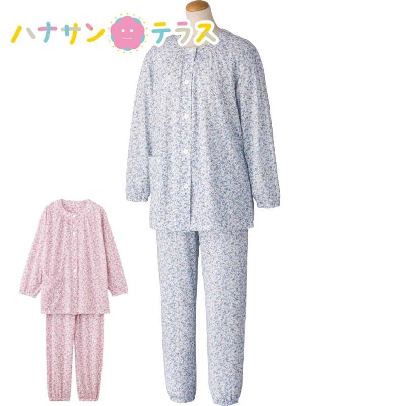 ワンタッチ天竺パジャマ M L レディース 婦人 用