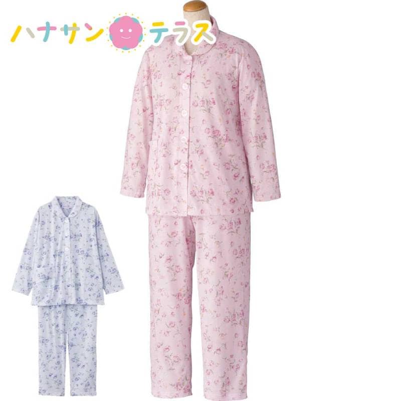 大きめボタン天竺プチサイズパジャマ S M L LL Ｐ  レディース 婦人 用