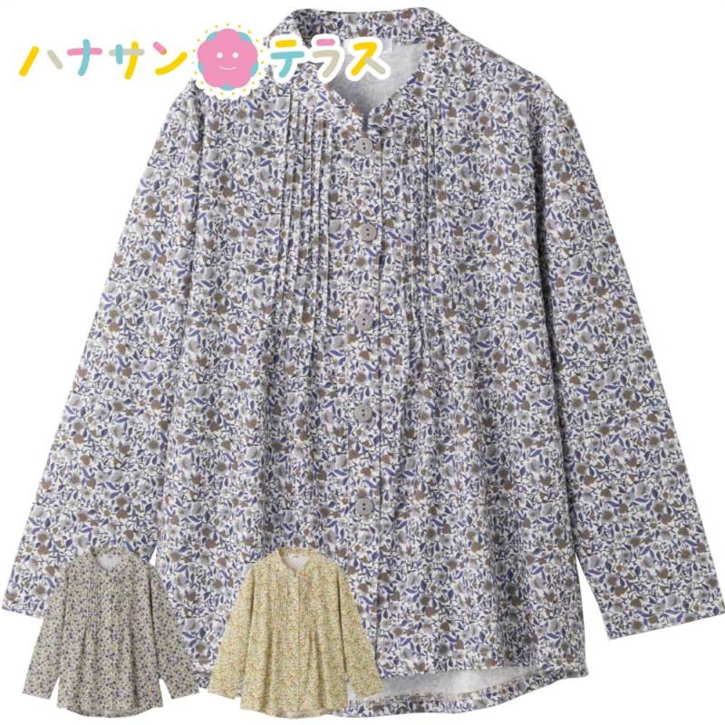 ワンタッチテープピンタックブラウス M~L S LL レディース 婦人 用　　