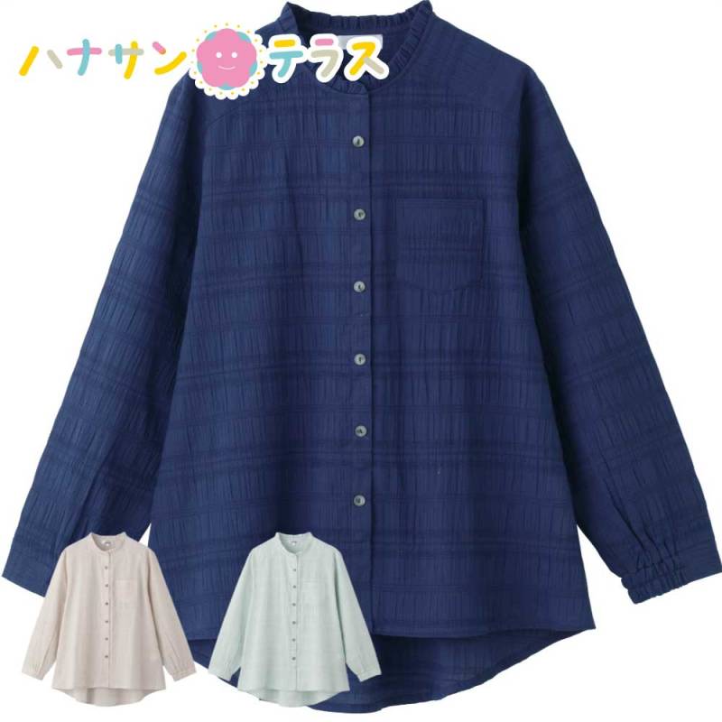 スナップ釦ブラウス M~L LL レディース 婦人 用　　