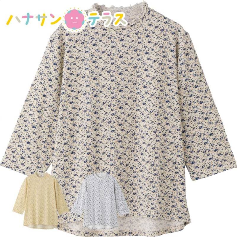 7分袖綿ストレッチ後ろ長めＴシャツ M~L LL レディース 婦人 用　　