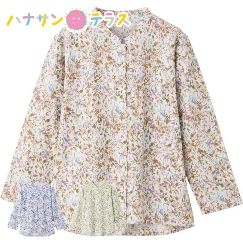 スナップ釦前開きＴシャツ M~L LL レディース 婦人 用　　