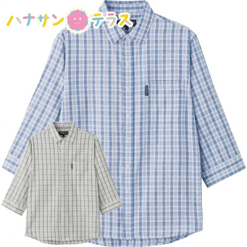 パナマワンタッチテープ7分袖シャツ M L LL メンズ 紳士 用　　