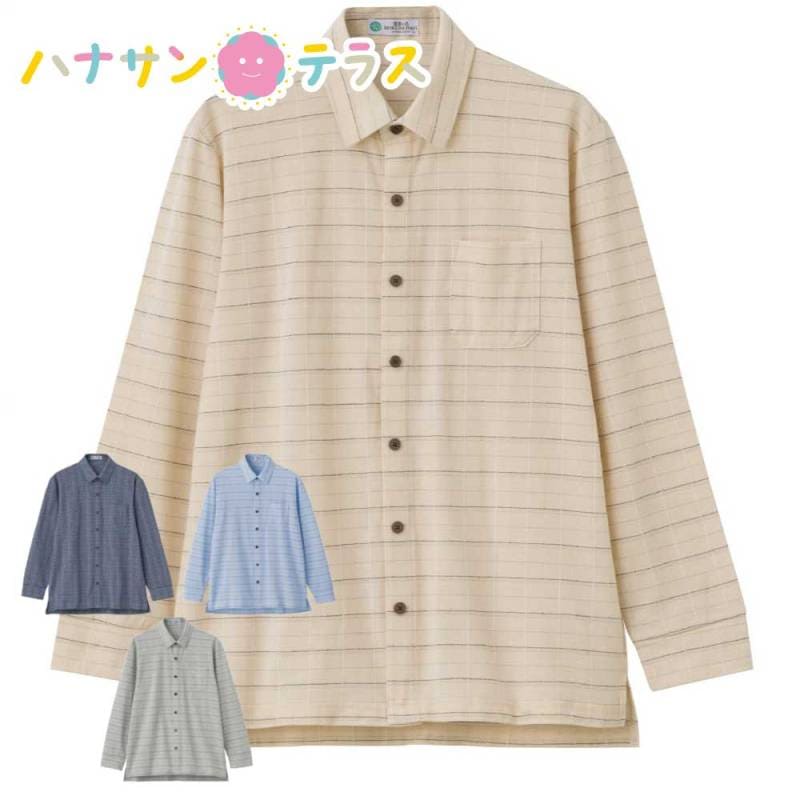 綿混ワンタッチテープニットシャツ S M L LL メンズ 紳士 用　　