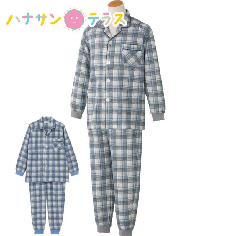 大きめボタンキルトパジャマ 3L 4L 秋冬  メンズ 用