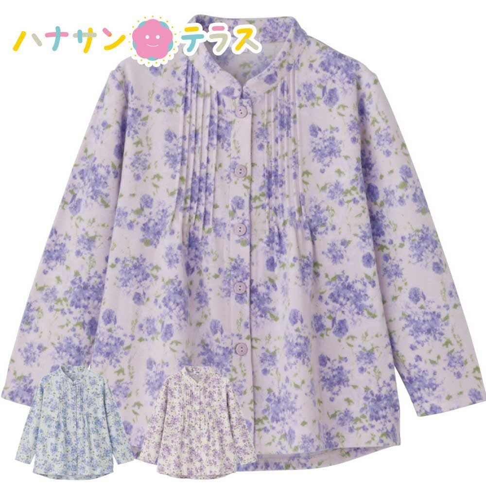 微起毛ワンタッチテープピンタックブラウス M~L S LL 3L 乾燥機OK レディース 用