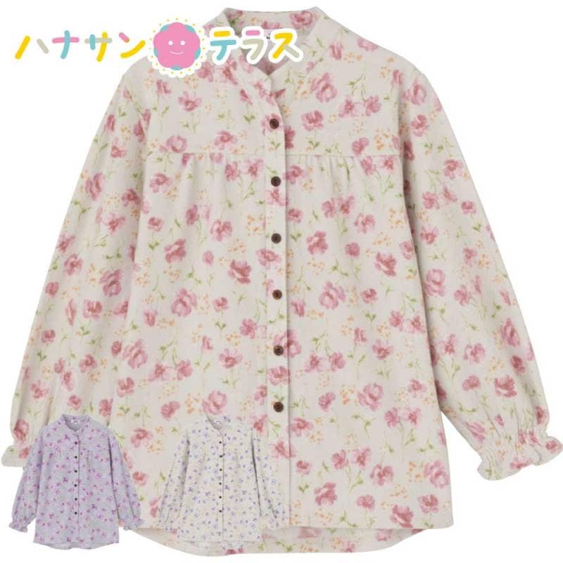 微起毛隠れファスナーブラウス M~L S LL 乾燥機OK レディース 用