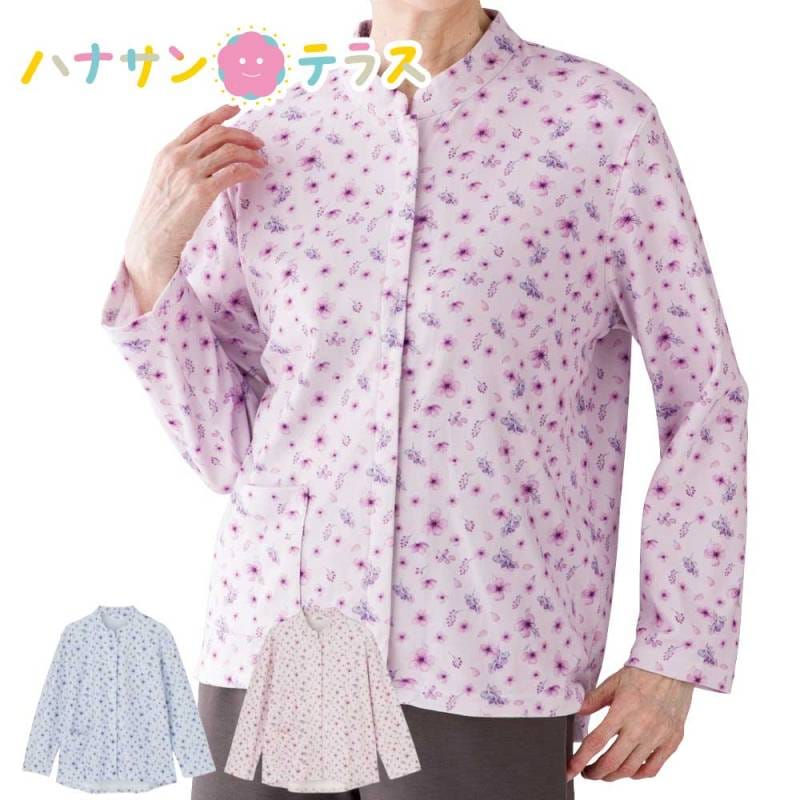 微起毛スナップボタン前開きＴシャツ M~L LL 乾燥機OK レディース 用