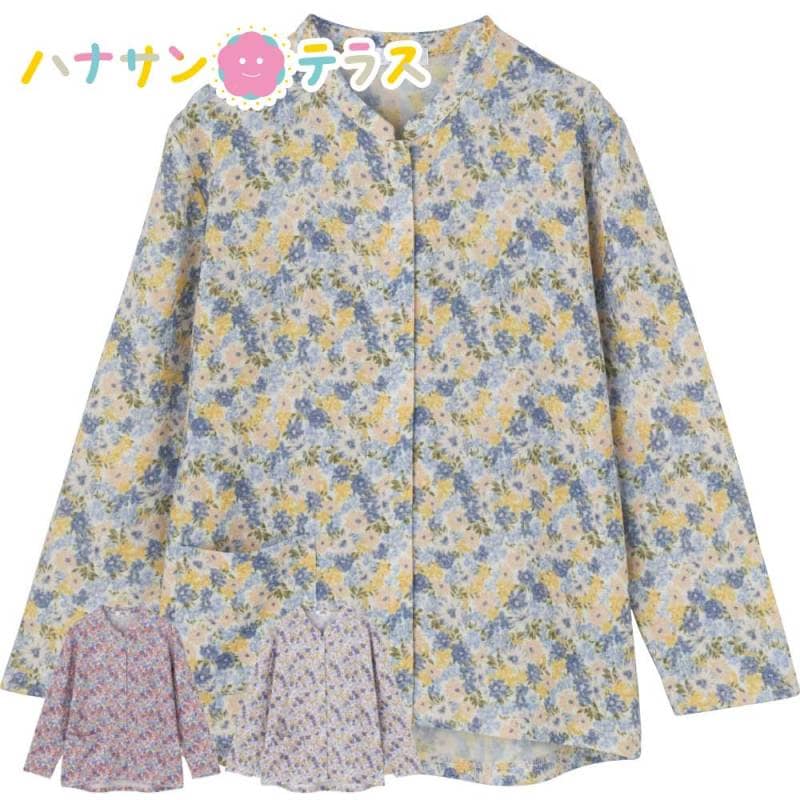 裏起毛スナップボタン前開きＴシャツ M~L S LL 3L 乾燥機OK レディース 用