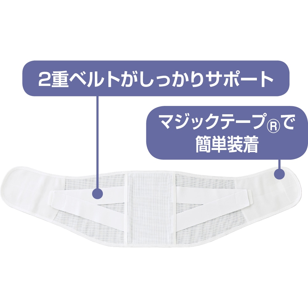 日本製 腰痛ベルト 腰痛コルセット 腰らく2重コルセット M L LL 3L
