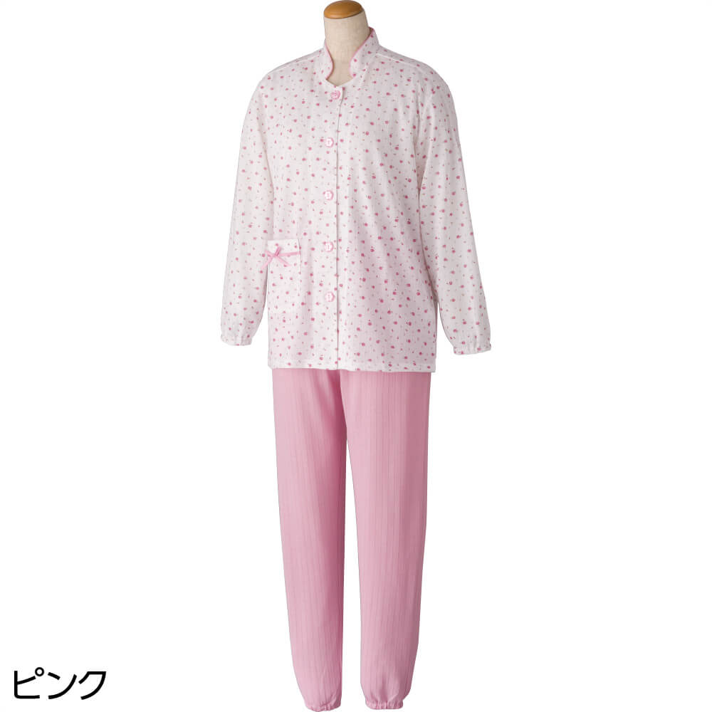 大きめボタン天竺パジャマ S M L LL レディース 婦人 用 | 女性用衣類