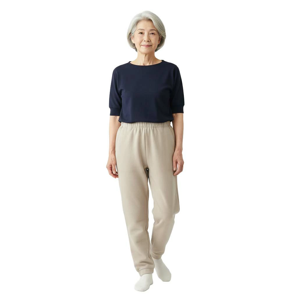 スウェットパンツ レディース 婦人用 裾リブ S M L LL 3L 大きいサイズ