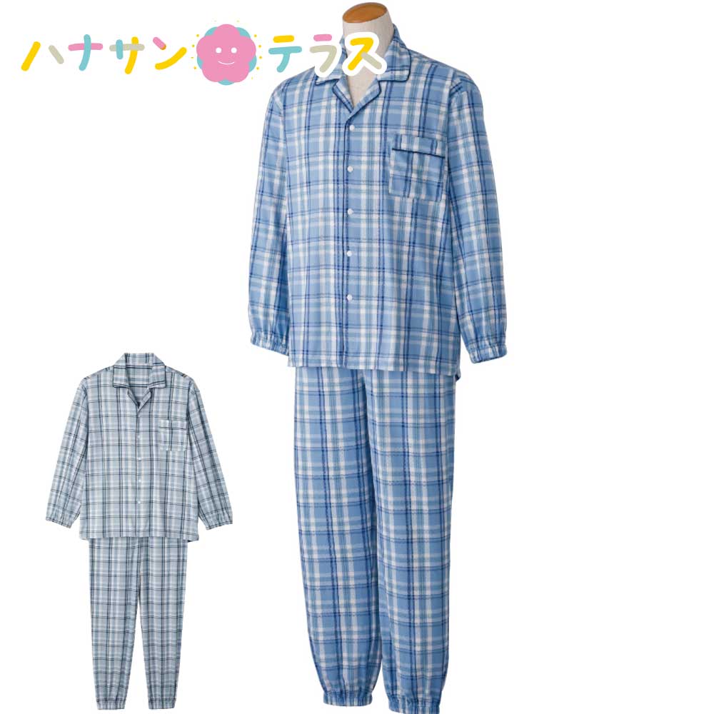 のびのびストレッチホックパジャマ S M L LL 乾燥機OK 紳士 NOBI AID