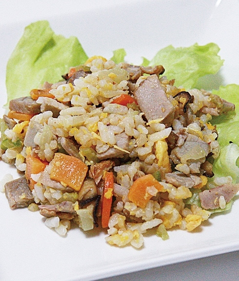 自家製焼豚の黄金チャーハン　犬用ごはん　猫用ごはん　