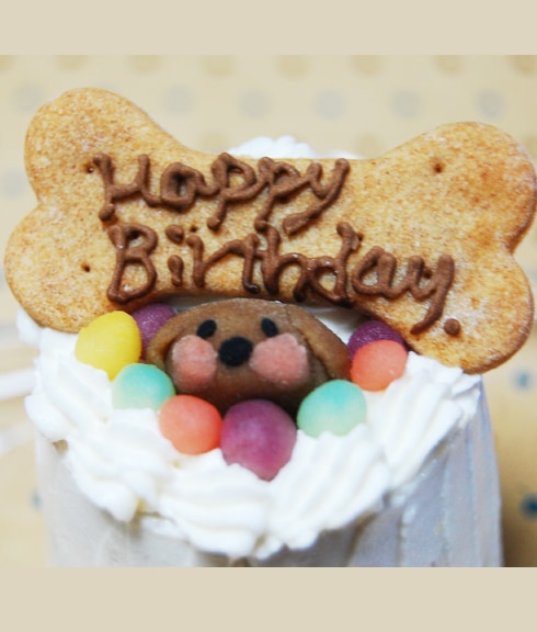 ボーンクッキーにお誕生日や記念日用などのメッセージ、愛犬名をお入れできます。ご希望のメッセージ・愛犬名はご注文時の備考欄にご入力くださいませ。［例：Happy Birthday！ はなちゃん］