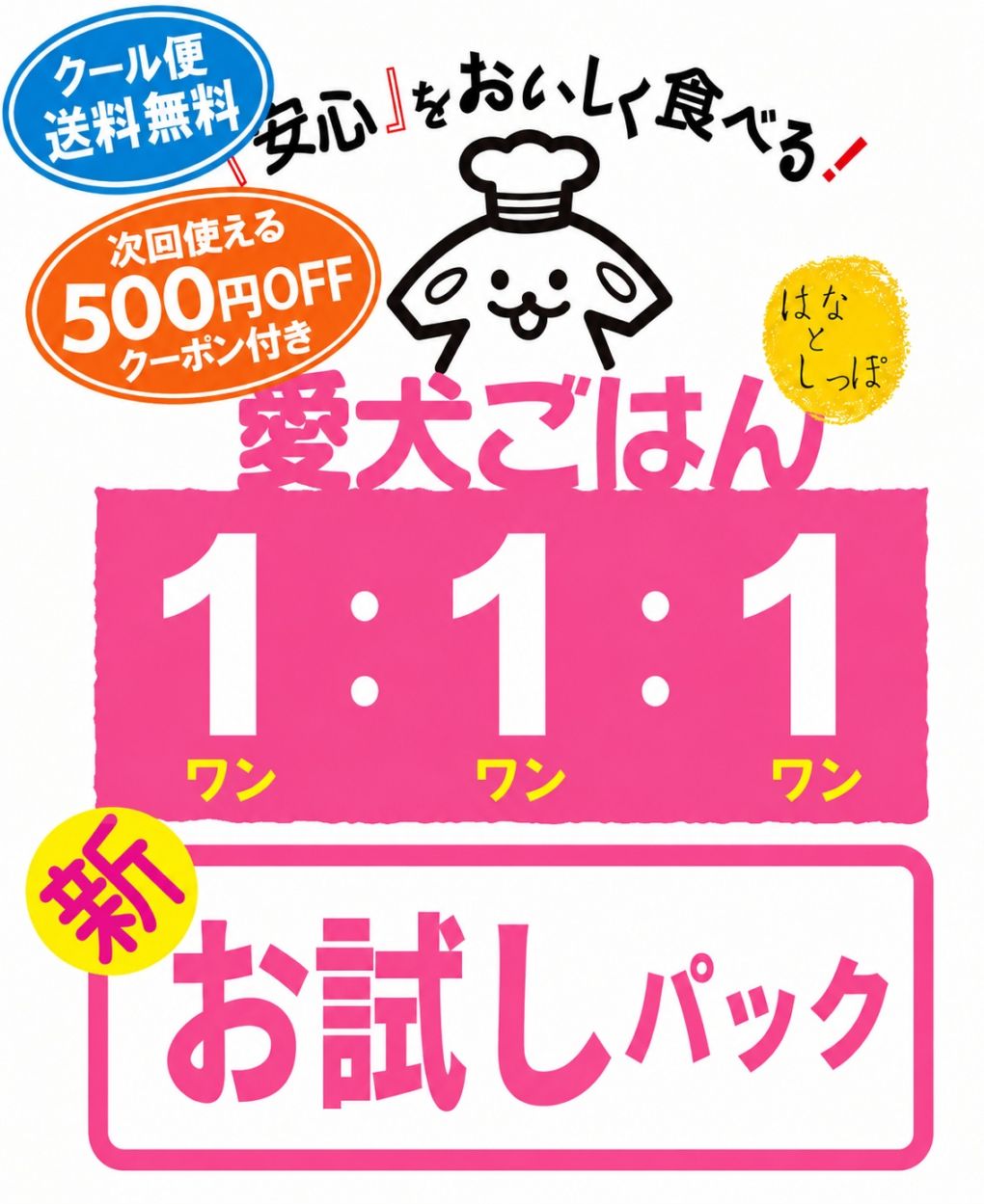 はじめての手作りごはん 「 新お試しパック 3袋セット (愛犬ごはん１：１：１） 」 【初回限定・お一人様1回のみ】 犬 猫 手作り ごはん 国産 無添加 すべて人間用食材 市場 産地 漁港 新鮮仕入れ