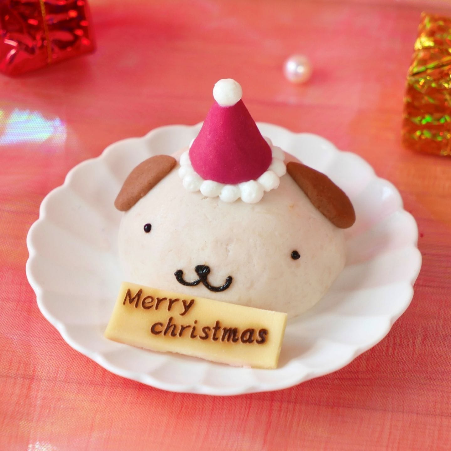 犬用 猫用 クリスマスケーキ 「 お肉のわんこサンタ 」 犬 猫 グルテンフリー 小麦不使用 クリスマス ケーキ 小型犬 Xmas 無添加 おすすめ 人気 食いつき 犬 ケーキ お肉 フードケーキ Xmas プレゼント ギフト 贈り物 ドッグフード