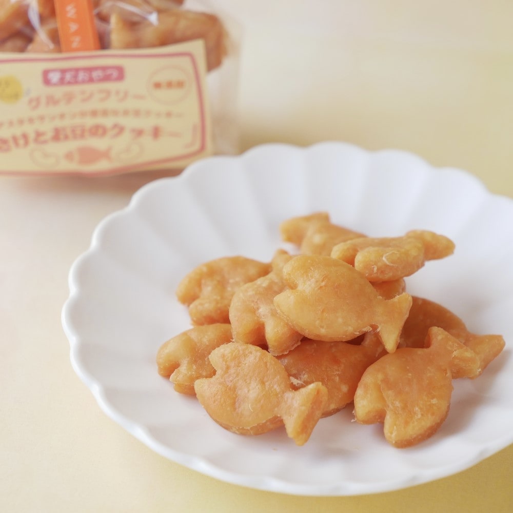 Xmas さけとお豆のクッキー グルテンフリー 犬用おやつ 無添加 魚 鮭 小麦不使用 大豆