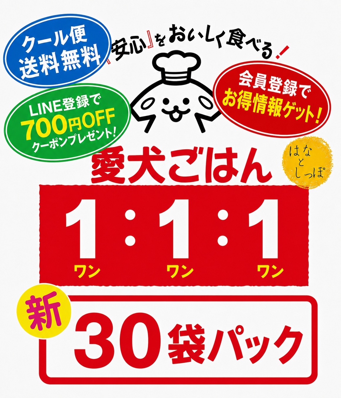 はじめての手作りごはん 「 新お試しパック 3袋セット (愛犬ごはん１：１：１） 」 【初回限定・お一人様1回のみ】 犬 猫 手作り ごはん 国産 無添加 すべて人間用食材 市場 産地 漁港 新鮮仕入れ