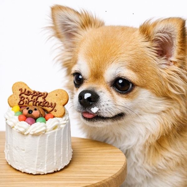 「ハッピープチミート」 愛犬・愛猫の誕生日に｜桜姫ささみの無添加ごちそうケーキ　おなかの弱い子にも安心なケーキです。