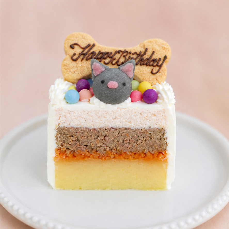 「ハッピープチミート」 愛犬・愛猫の誕生日に｜桜姫ささみの無添加ごちそうケーキ ★猫ちゃん用ケーキも新登場★  おなかの弱い子にも安心なケーキです。無添加 人気 楽天ランキング１位 小型犬 猫 犬用　（CF01）