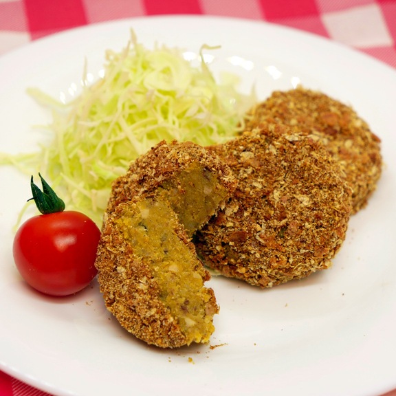 いわしとお豆とカボチャのコロッケ ノンフライシリーズ 犬用ごはん 猫用ごはん 犬用おやつ 無添加 国産 ヒューマングレード ドッグフード キャットフード