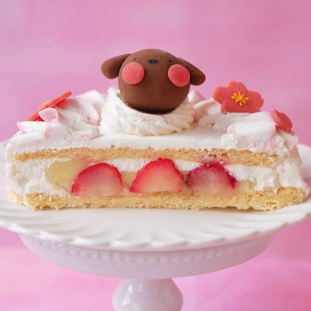 【春限定♪】 「お花見 桜のショートケーキ レギュラーサイズ」 無添加 ラクトースフリー