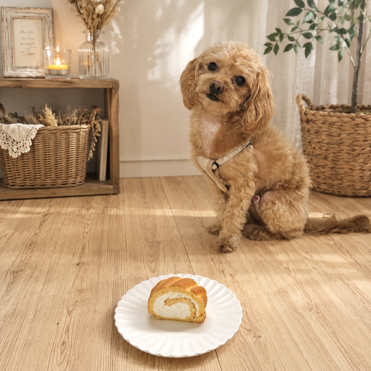 もっちりロールケーキ｜愛犬・愛猫・飼い主さんが一緒に食べられる無添加ロールケーキ　（MRC01）