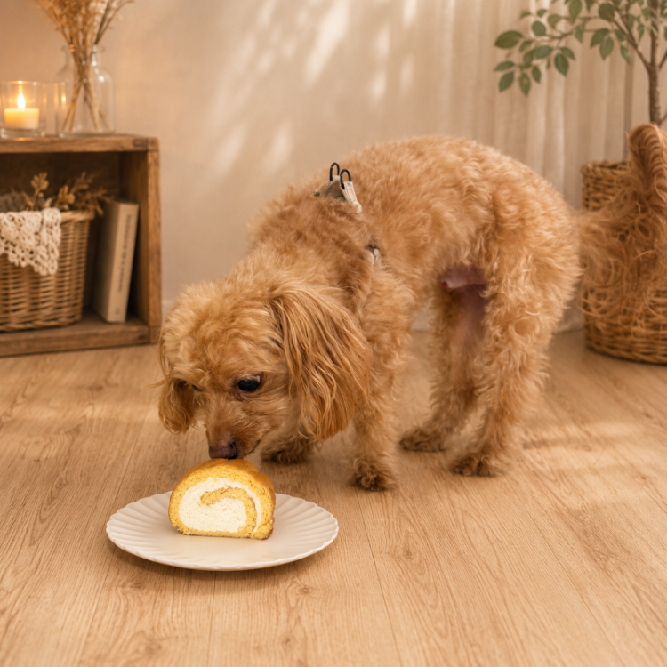 もっちりロールケーキ｜愛犬・愛猫・飼い主さんが一緒に食べられる無添加ロールケーキ　（MRC01）