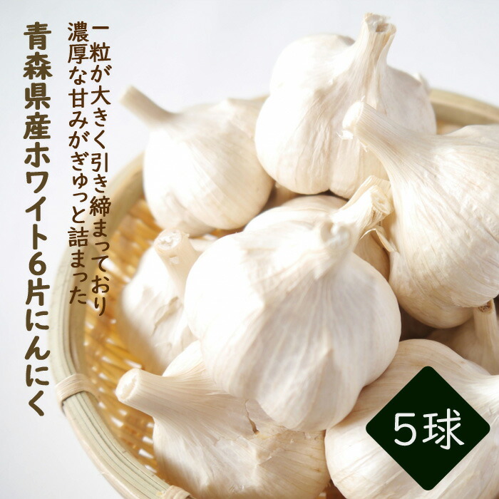 種 球根 にんにく 青森 ホワイト6片 5球 】 ニンニク ガーリック