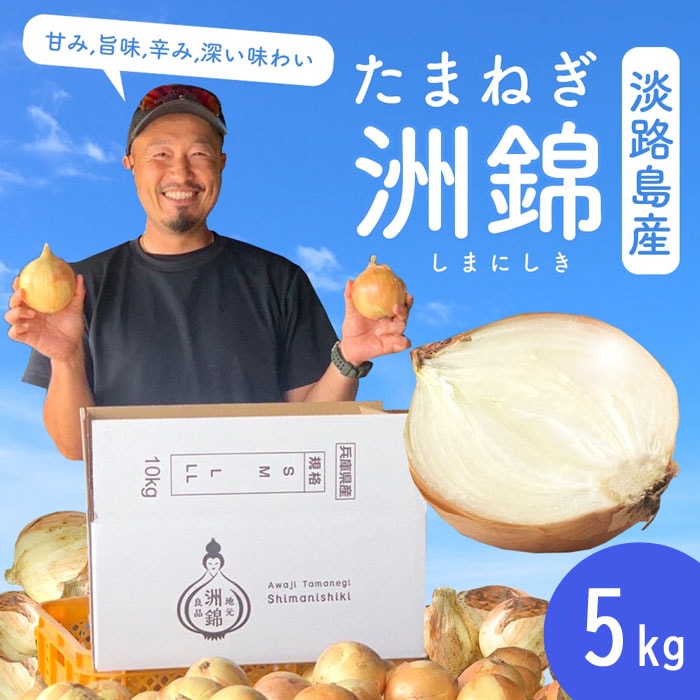 玉ねぎ 淡路島 【青果】5kg 洲錦 （しまにしき） たまねぎ タマネギ