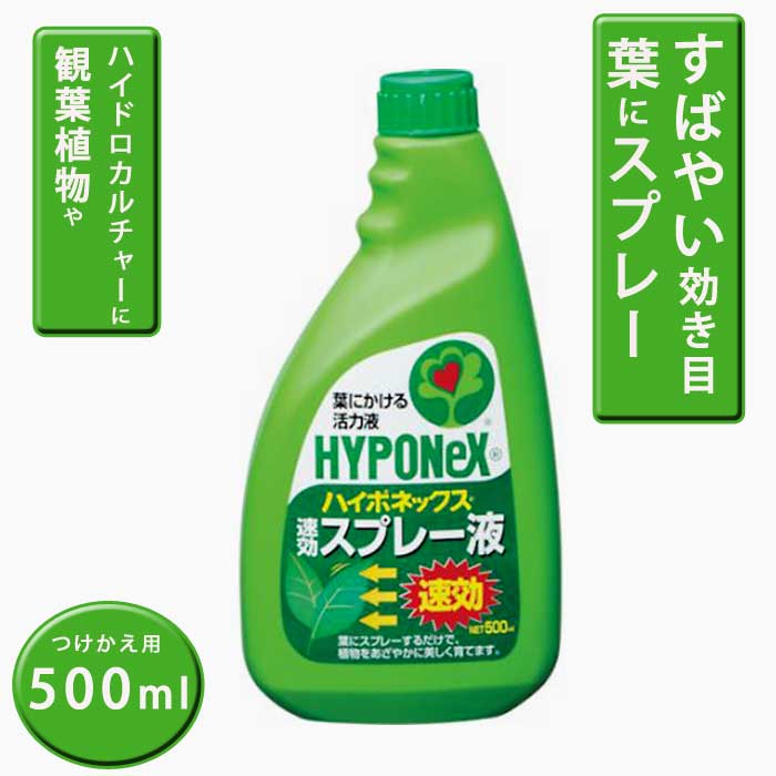 園芸用 ハイポネックス 速効スプレー液つけかえ用500ml 観葉植物 活力