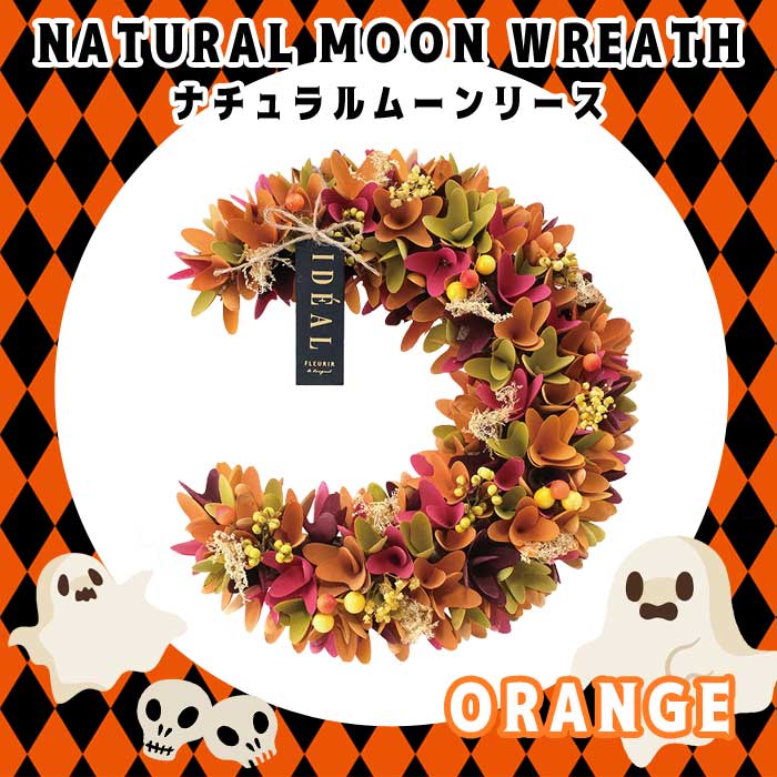 リース フラワーリース 秋 ハロウィン HWナチュラルリース L