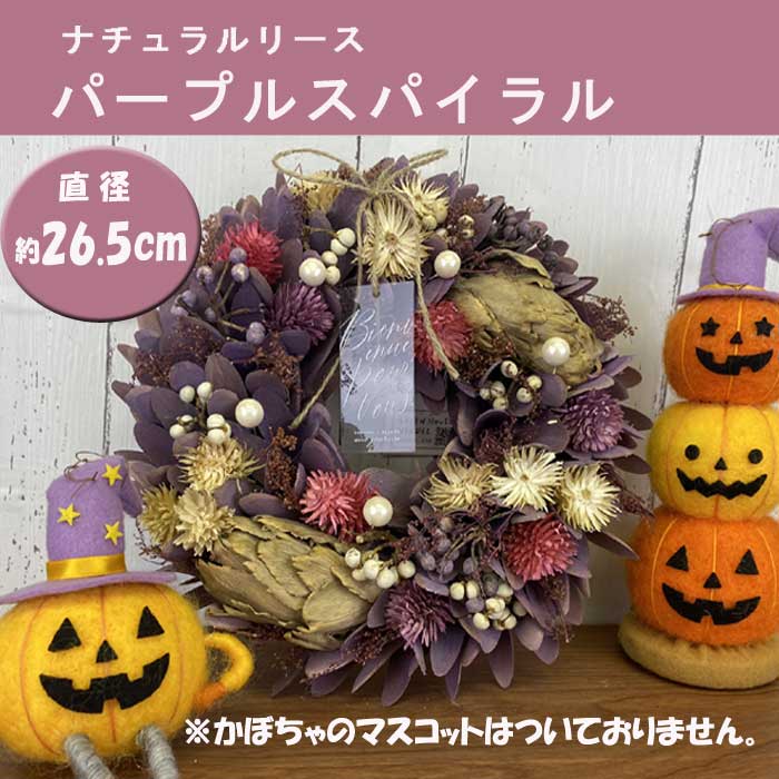 Natural~*~クリスマスリースパープル☆ドライフラワーリース