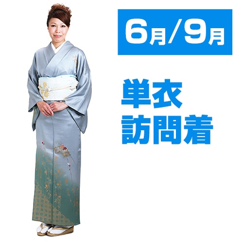 AB3336　仕付未使用夏物訪問着　170㎝　薄ブルーグレー草花柄 AB3336 仕付未使用夏物訪問着 170㎝ 薄ブルーグレー草花柄